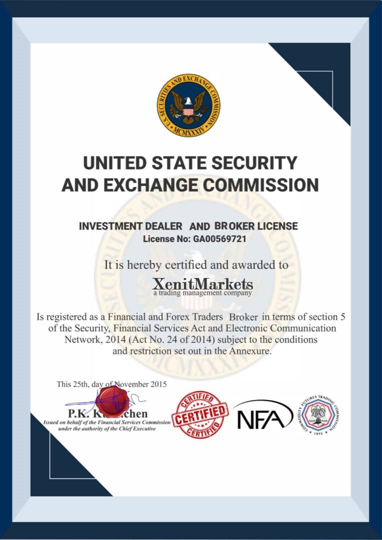 XenitMarkets Certificate